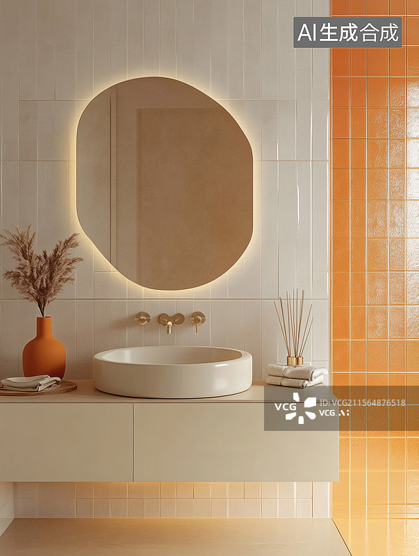 【AI数字艺术】现代简约浴室设计图片素材