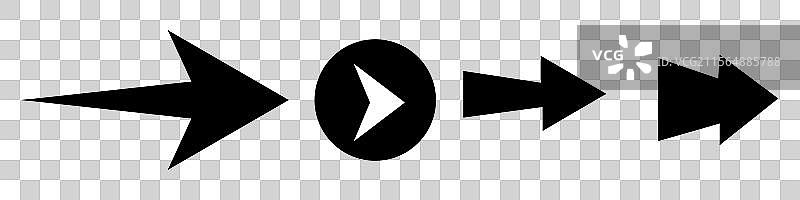 不同箭头标志的箭头图标集合图片素材