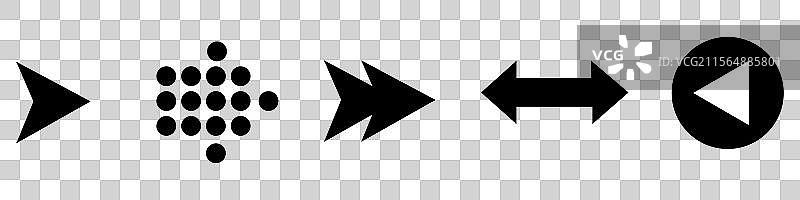 不同箭头标志的箭头图标集合图片素材