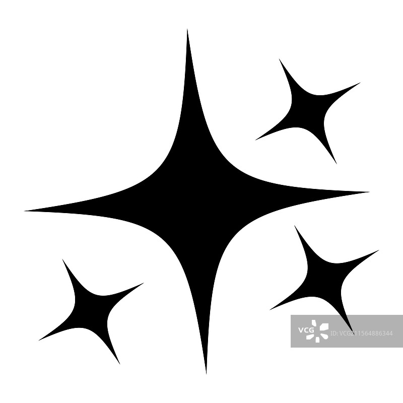 星星闪烁图标 星星闪耀 光亮图片素材