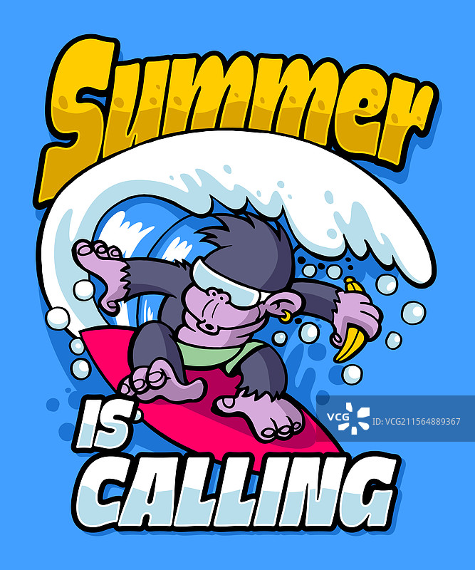 夏天在召唤的卡通设计图片素材