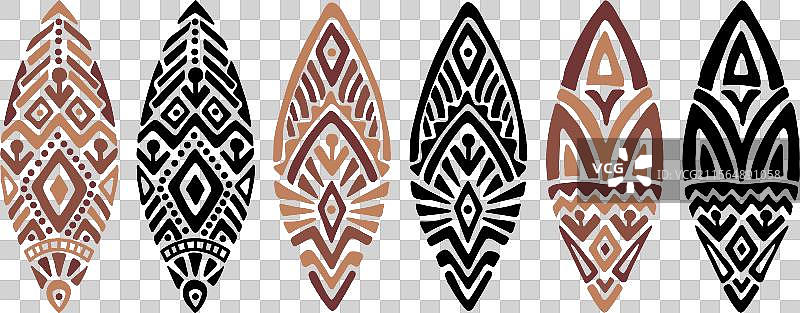 非洲盾牌手绘图图片素材