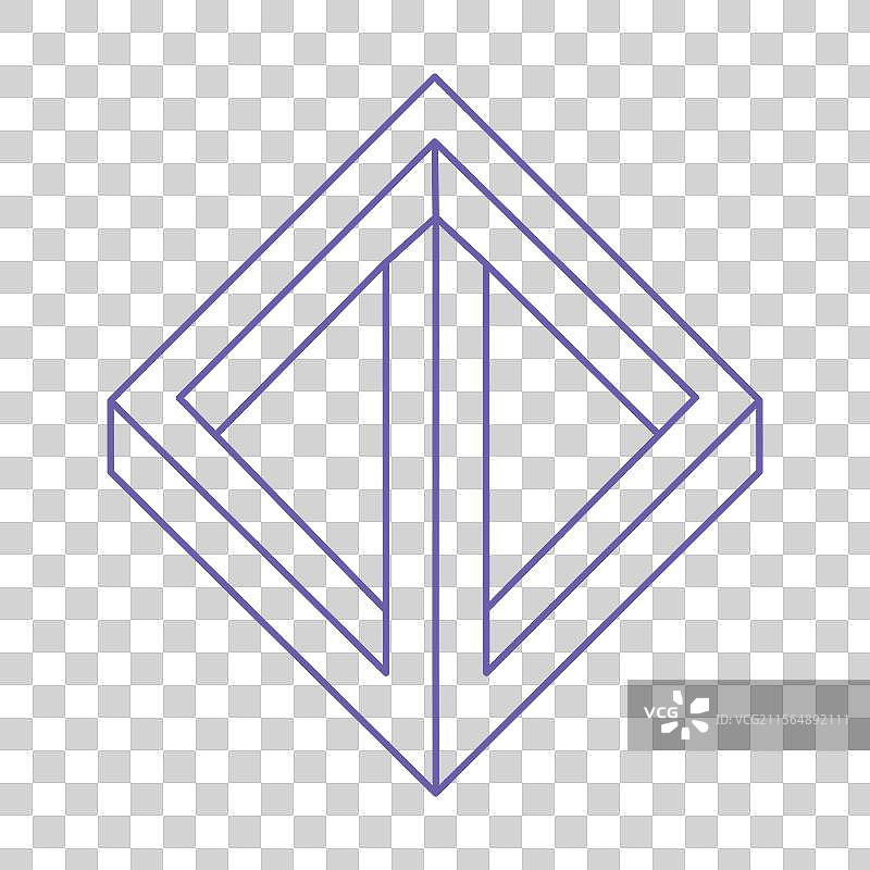 不可能形状的标志，神圣几何图形图片素材