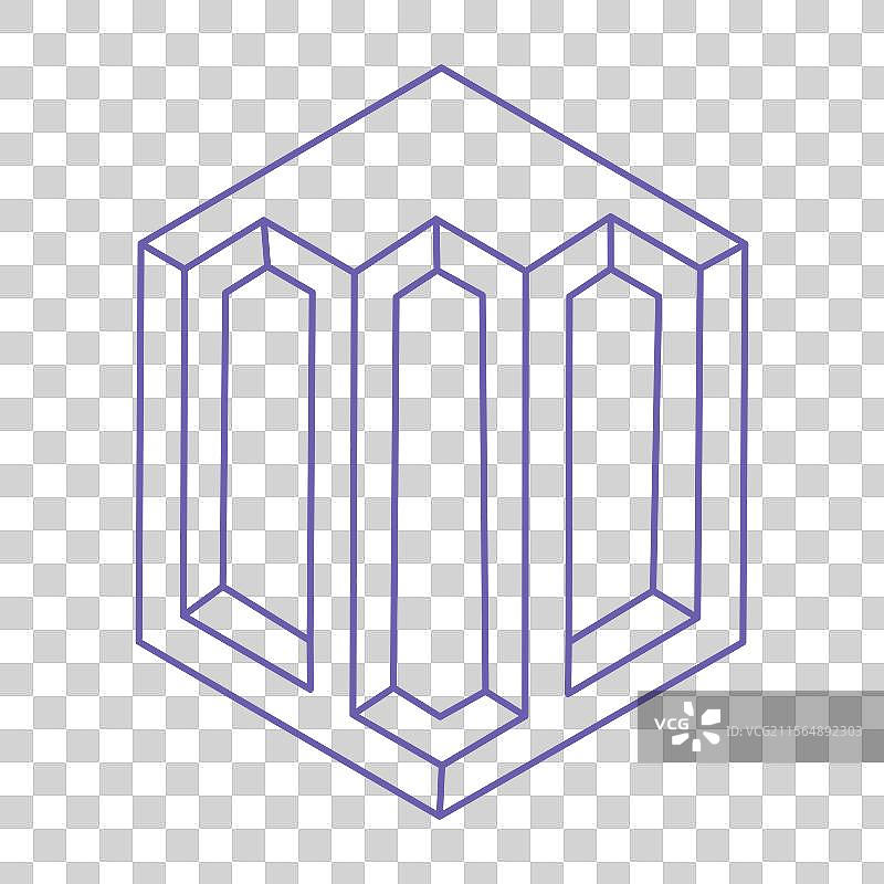 不可能的形状光学错觉图形图片素材