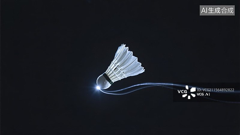 【AI数字艺术】飞行中的羽毛球插画图片素材