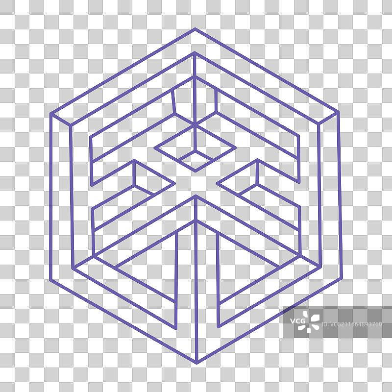 不可能的形状 神圣几何 光学艺术图片素材