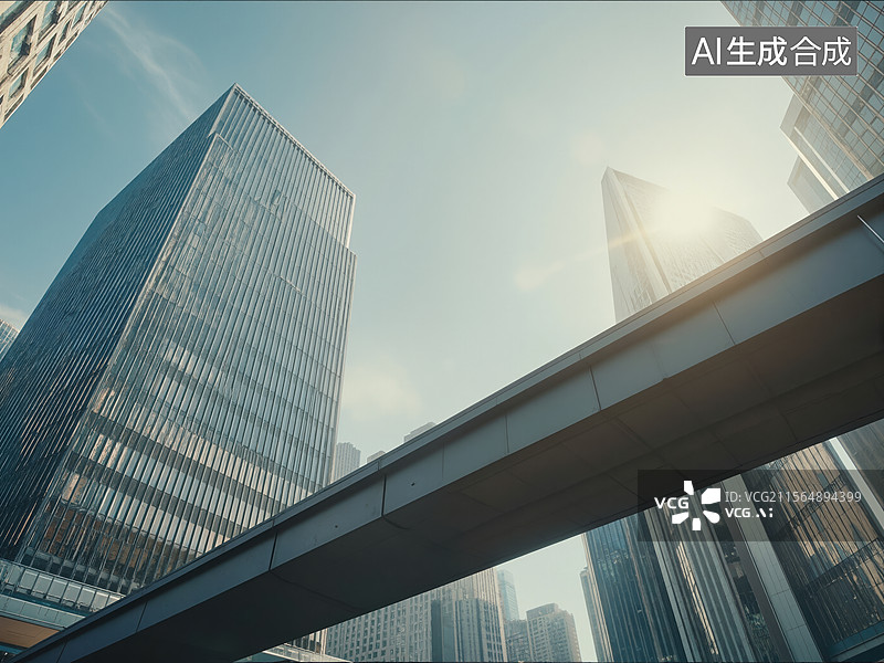 【AI数字艺术】城市天际线图片素材