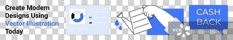 数据分析下的现金返还概念与签字笔图片素材