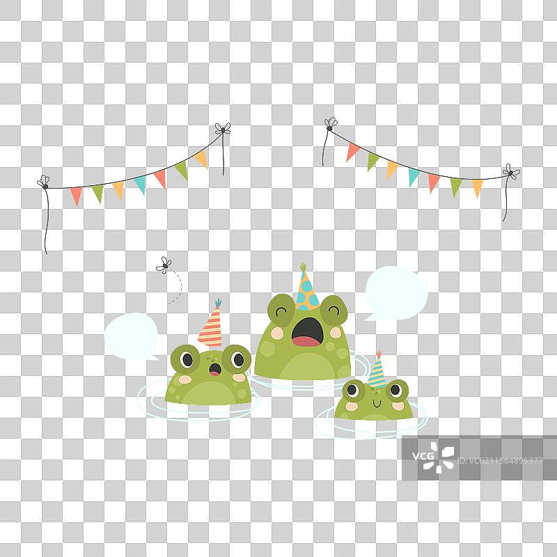 三只搞笑的青蛙图片素材