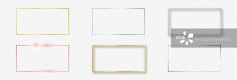 六个矩形框架的组合图片素材