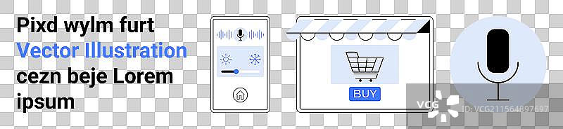 智能语音助手进行在线购物图片素材