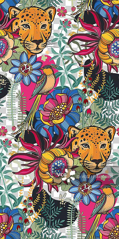 热带植物的无缝图案图片素材