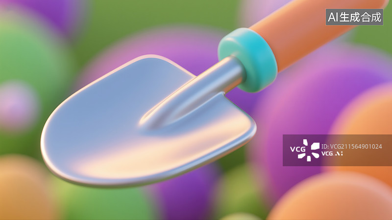 【AI数字艺术】萌趣小铲子的奇妙之旅图片素材