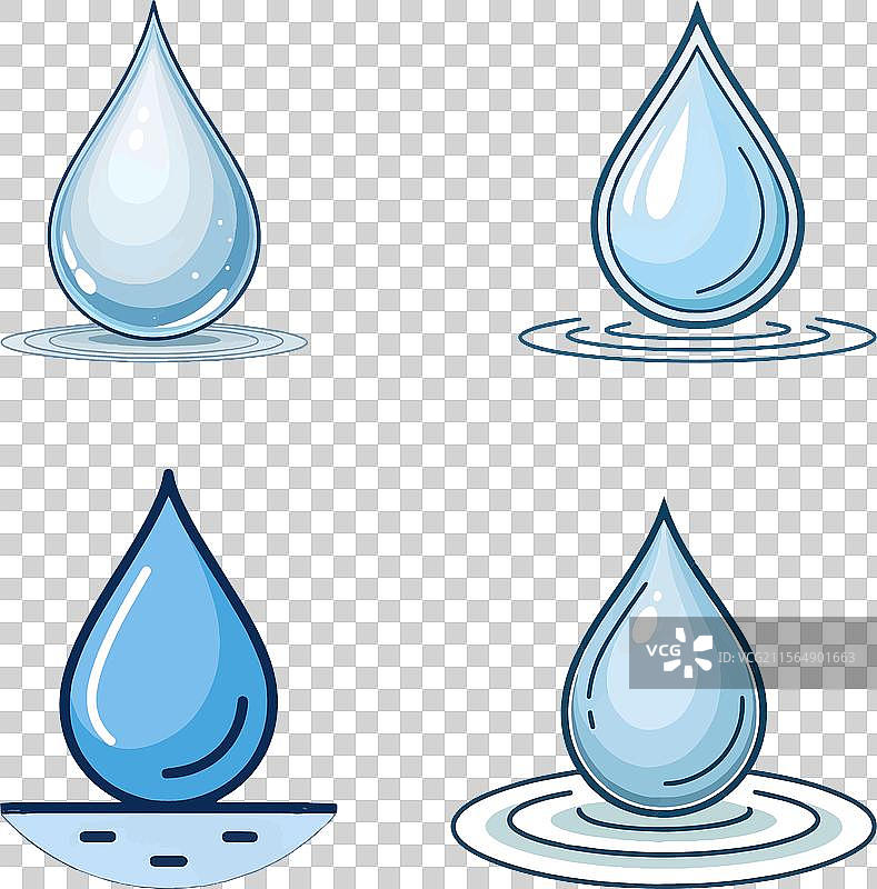 水滴图标集图片素材