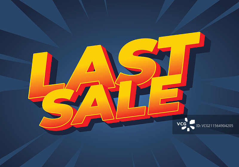 粗体的最后销售文本效果用于促销活动图片素材
