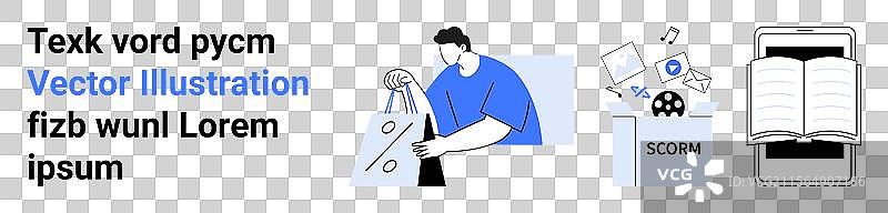 数字教育元素在线学习图片素材