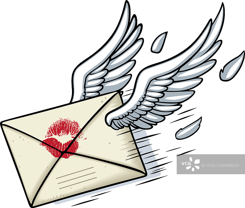 一封高速飞行的情书图片素材