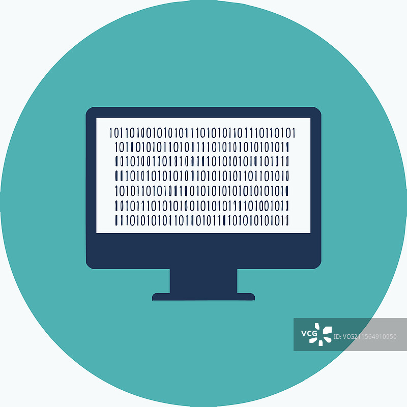 带有二进制代码的计算机屏幕图片素材