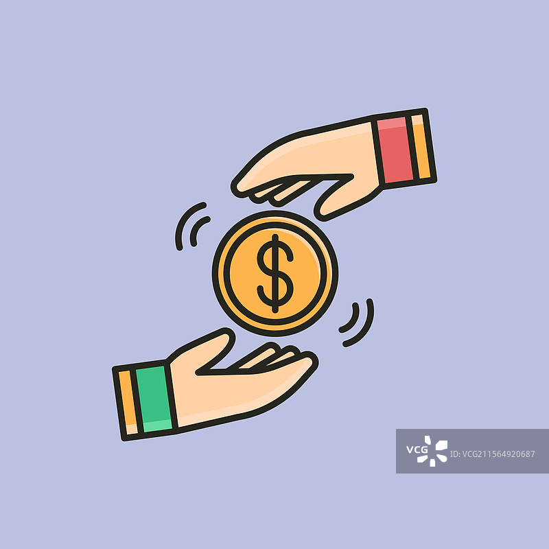 货币转移概念：手部交换美元图片素材