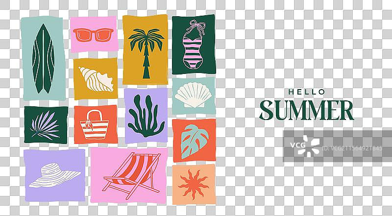 夏季背景图案卡片横幅图片素材