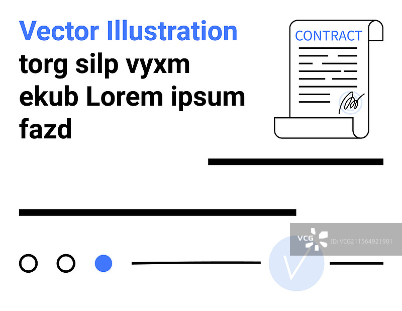 带有签名和占位符的合同文件图片素材