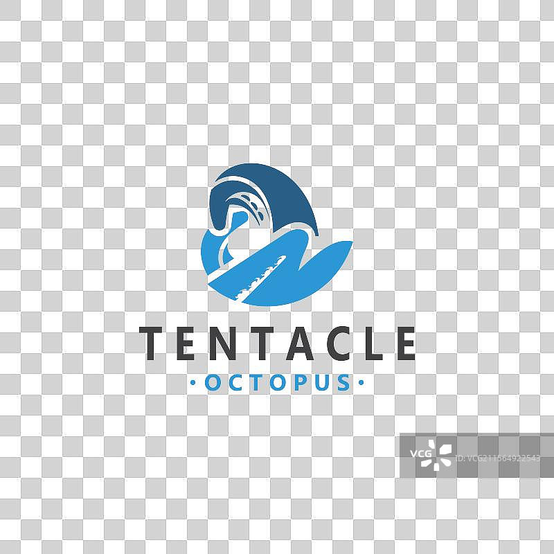 章鱼触手标志图像设计海洋动物图片素材