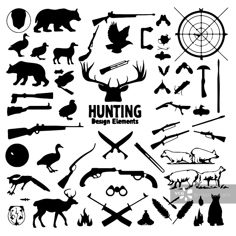 狩猎设计元素图片素材