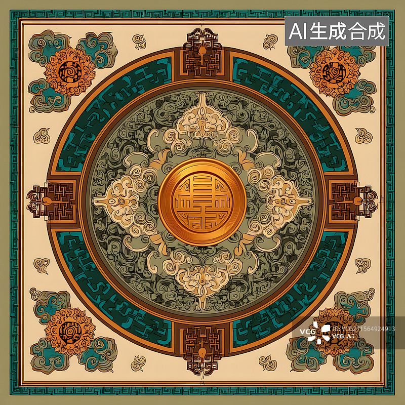 【AI数字艺术】敦煌 纹样图片素材