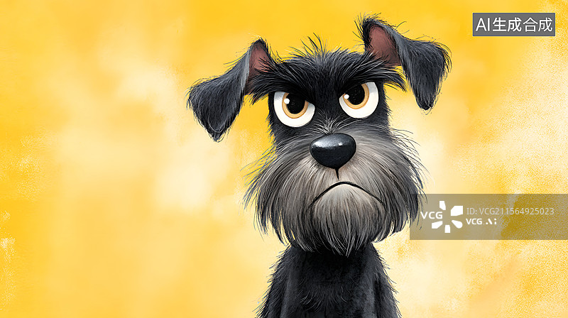 【AI数字艺术】黑色 小狗图片素材