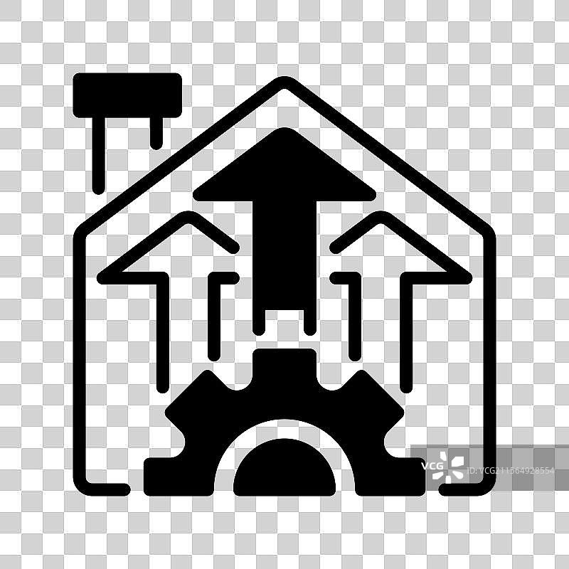 物业价值增长线图标通用图片素材