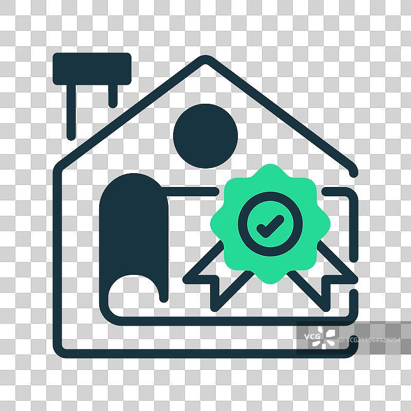 通用的所有权证书线条图标图片素材