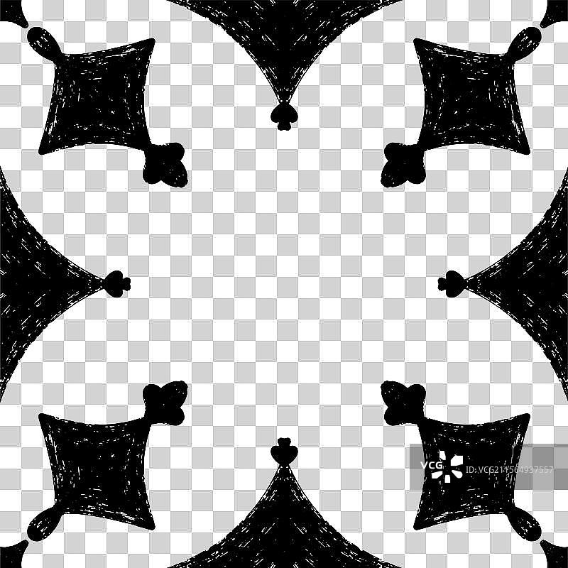 复杂的黑色对称图案图片素材