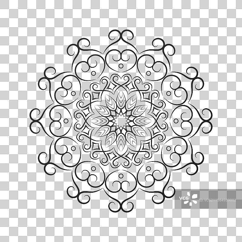 曼荼罗艺术墙面装饰，亨娜和纹身设计图片素材