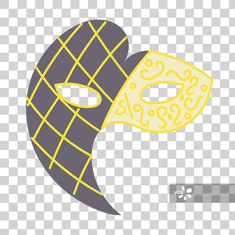 优雅的黑金色威尼斯面具图片素材