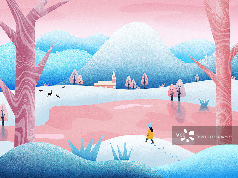 冬天雪景图片素材