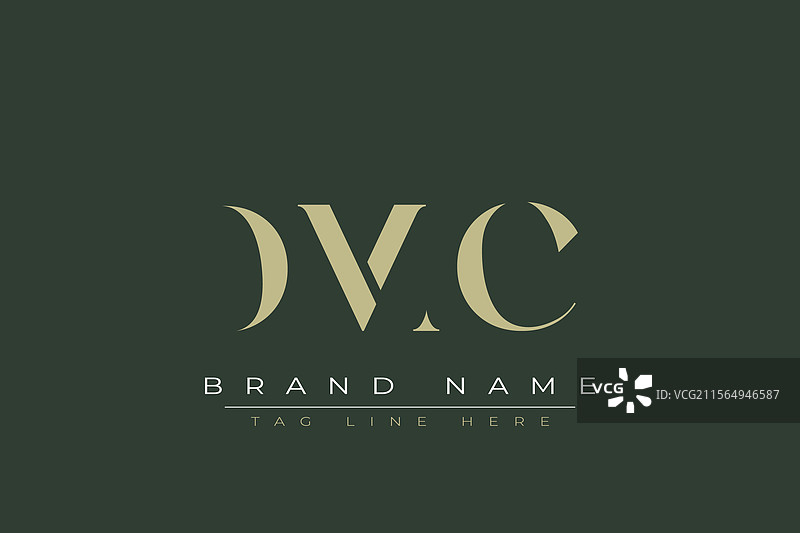 DMC抽象字母标志设计图片素材