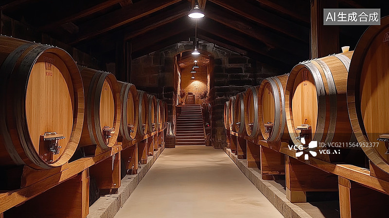 【AI数字艺术】法国葡萄酒酿造图片素材