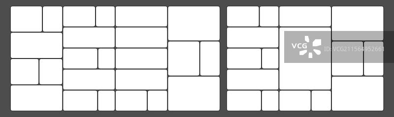 拼贴图像框网格模板矩形卡片图片素材