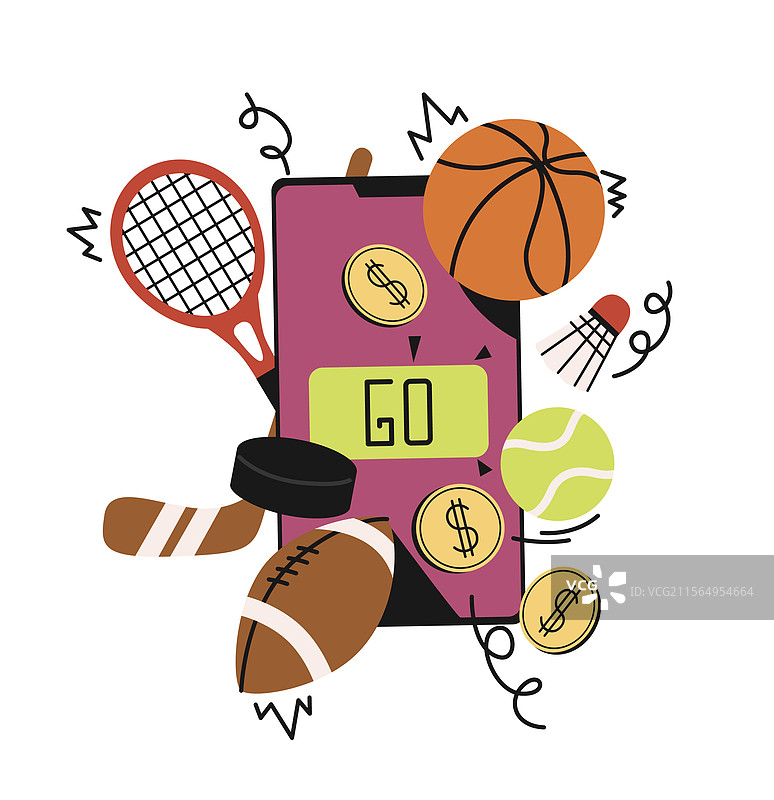 移动设备上的体育博彩图片素材