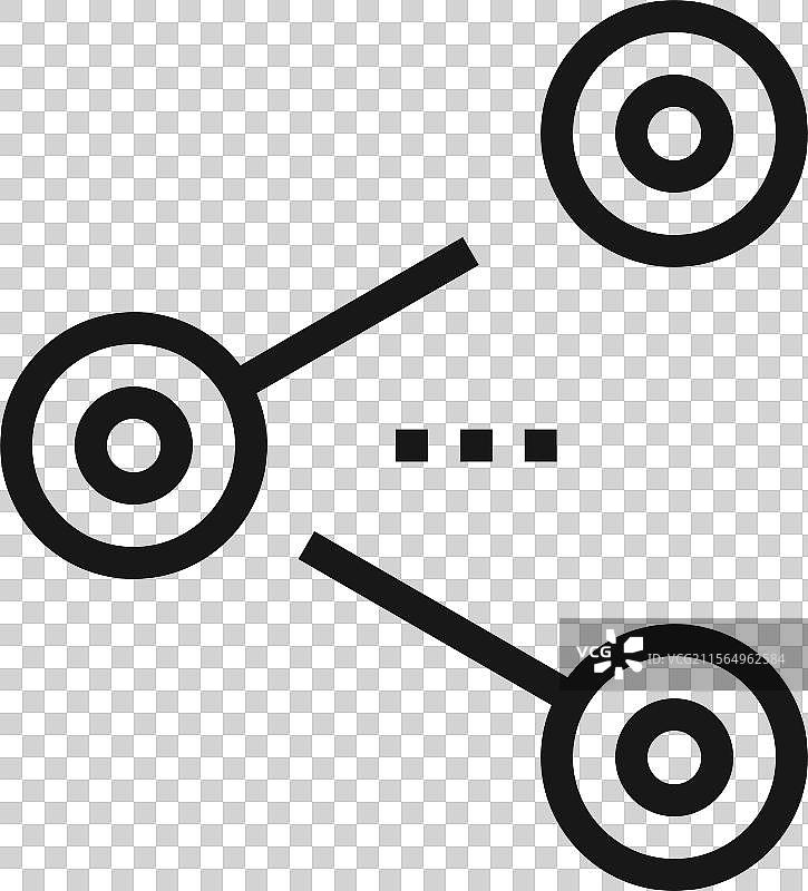 内容共享扁平线条网页图标概念图片素材