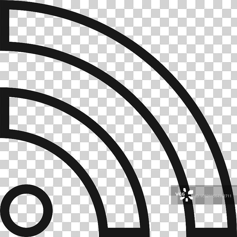 RSS扁平线条网页图标概念图片素材