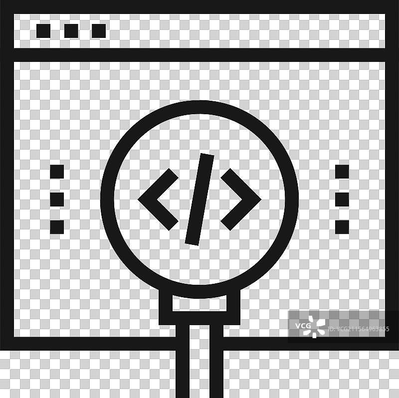 分析平面线条网页图标概念图片素材