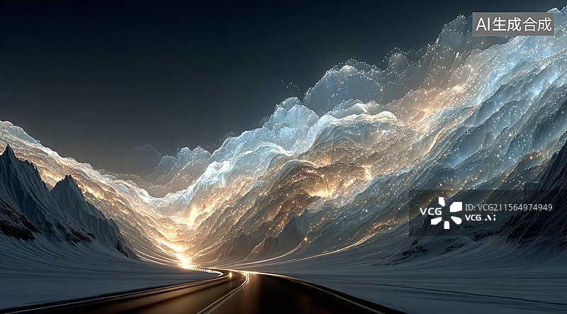 【AI数字艺术】神秘感的天空，汽车广告背景图图片素材