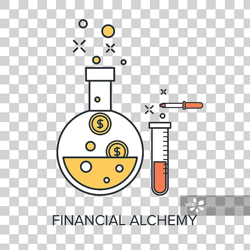 金融炼金术概念图片素材