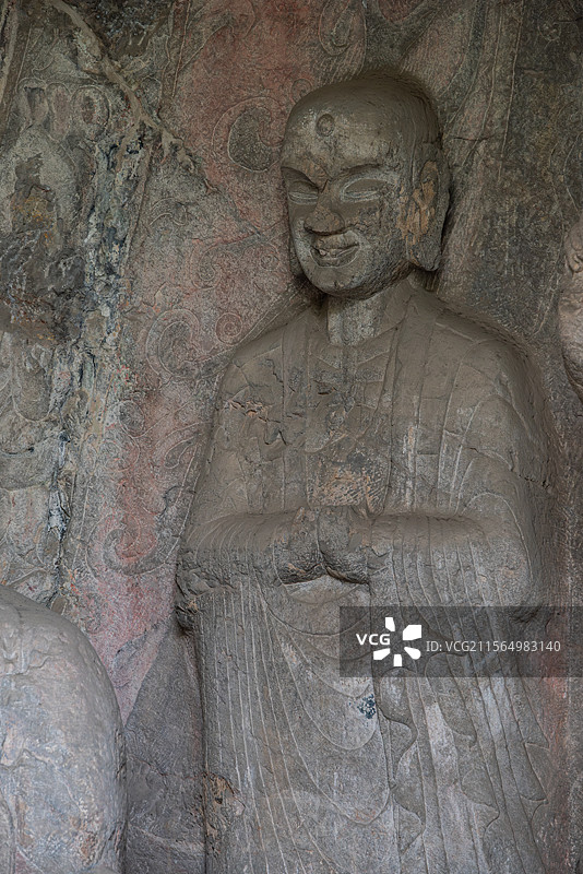 河南洛阳龙门石窟北魏时期洞窟宾阳三洞之宾阳中洞图片素材