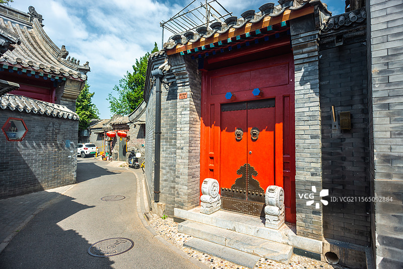 北京胡同毡子胡同图片素材