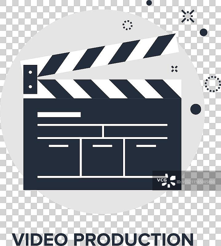 视频制作扁平图标设计概念图片素材