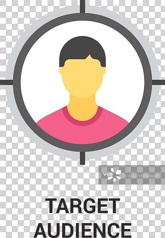 目标受众扁平图标设计概念图片素材