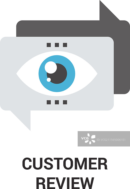 客户评价扁平图标设计概念图片素材