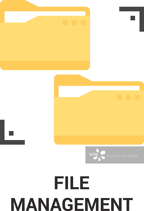 文件管理扁平图标设计概念图片素材